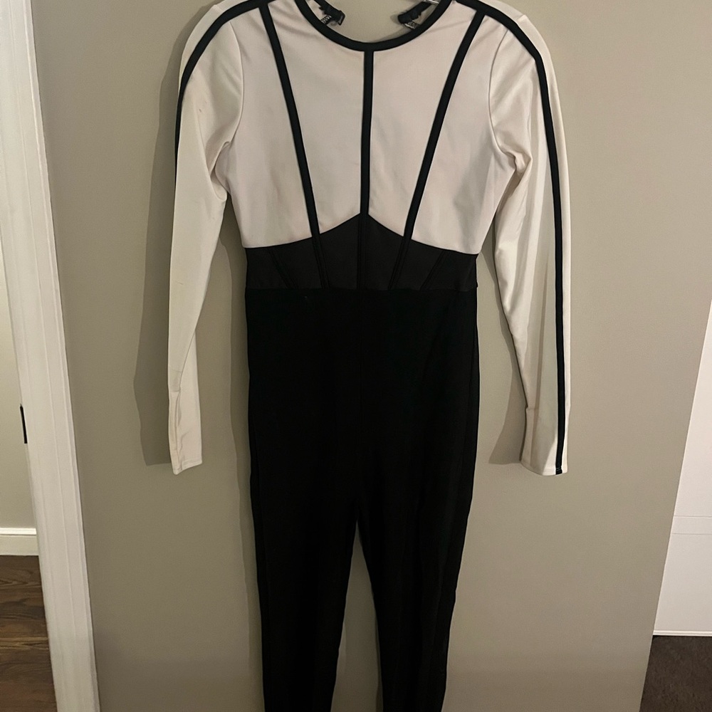 Stylish Black and White Jumpsuit